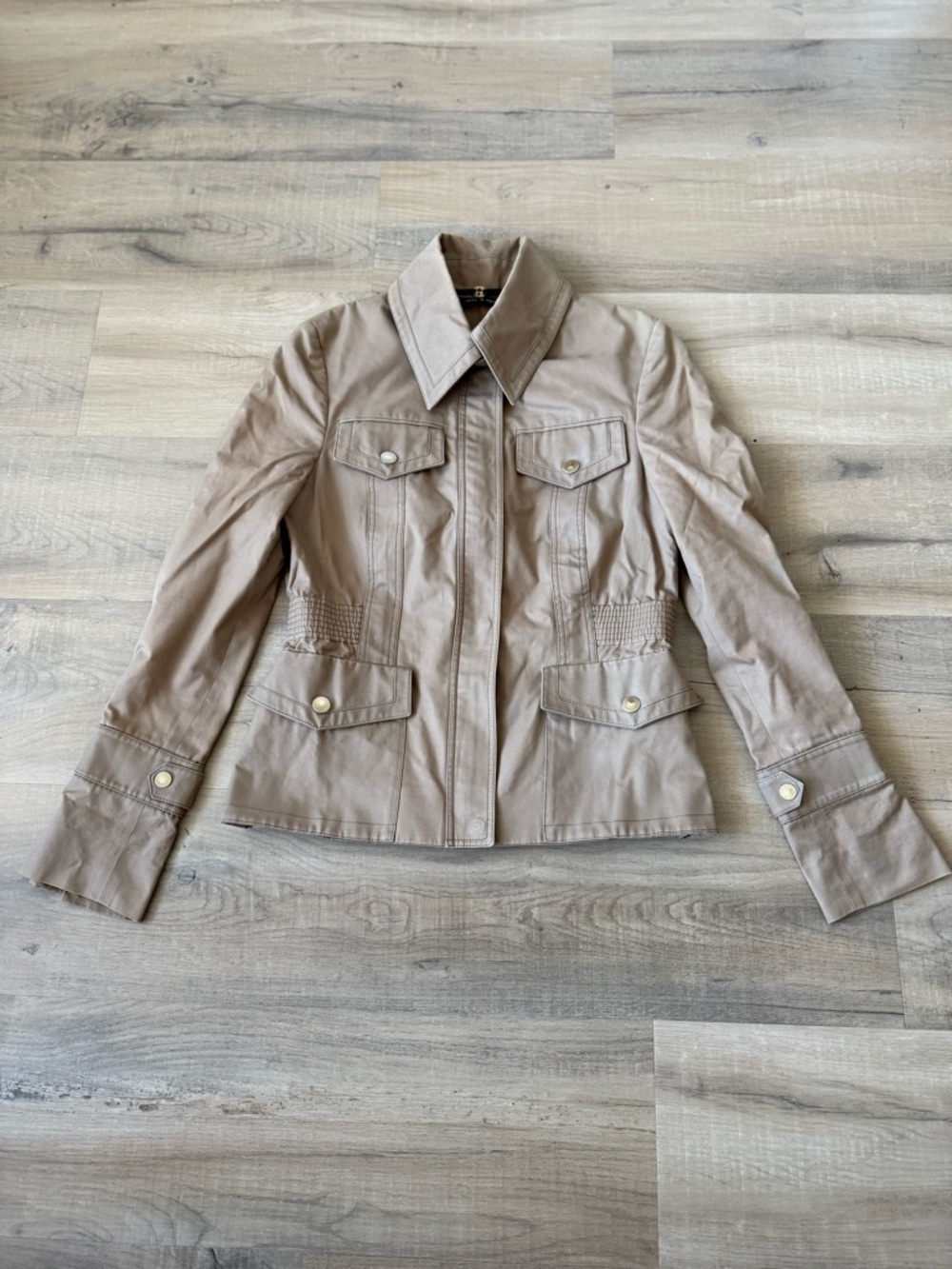 Gucci Tan Khaki Cotton Utility Safari Jacket - US 6 (IT 42) - Picture 2 of 8